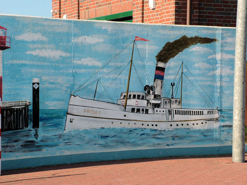 Wilfried Schlegel - Verschiedene Motive an der Hafenmauer (2006)