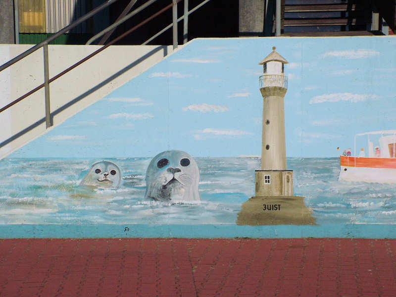 Wilfried Schlegel - Verschiedene Motive an der Hafenmauer (2006)