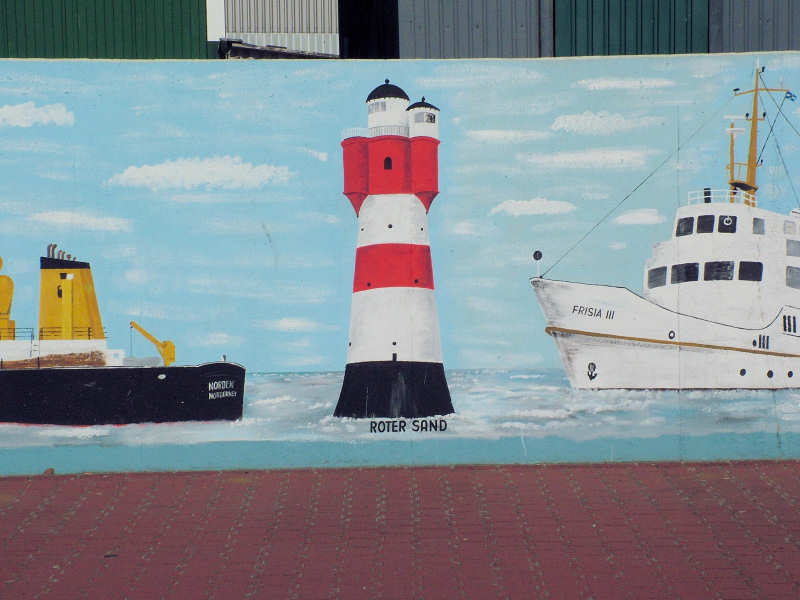 Wilfried Schlegel - Verschiedene Motive an der Hafenmauer (2006)