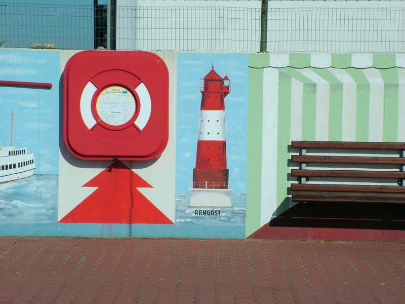 Wilfried Schlegel - Verschiedene Motive an der Hafenmauer (2006)