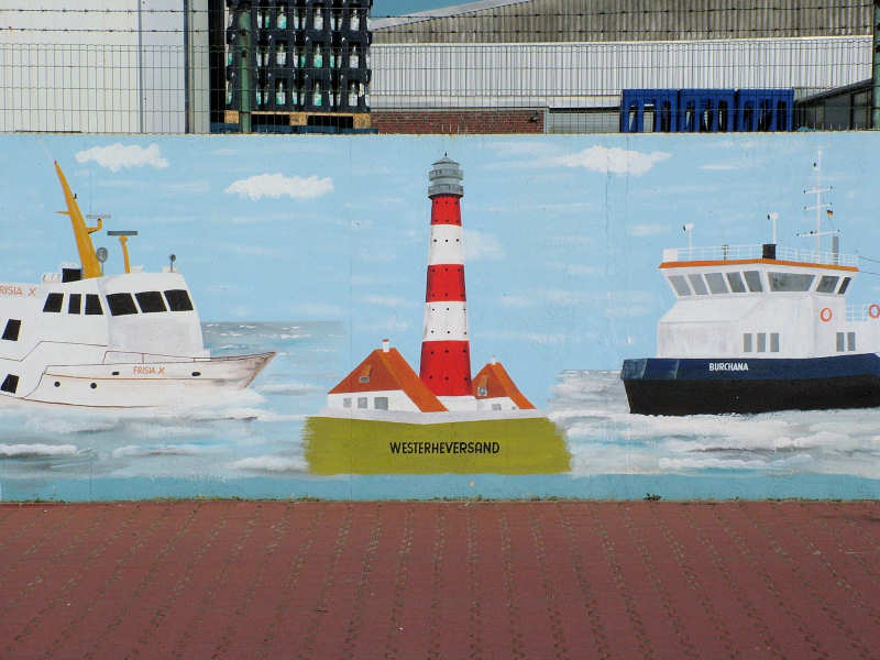 Wilfried Schlegel - Verschiedene Motive an der Hafenmauer (2006)