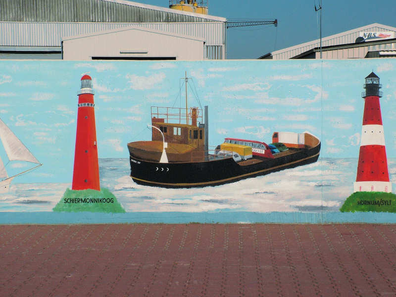 Wilfried Schlegel - Verschiedene Motive an der Hafenmauer (2006)