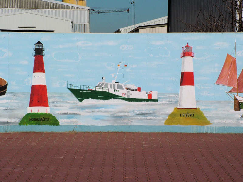 Wilfried Schlegel - Verschiedene Motive an der Hafenmauer (2006)