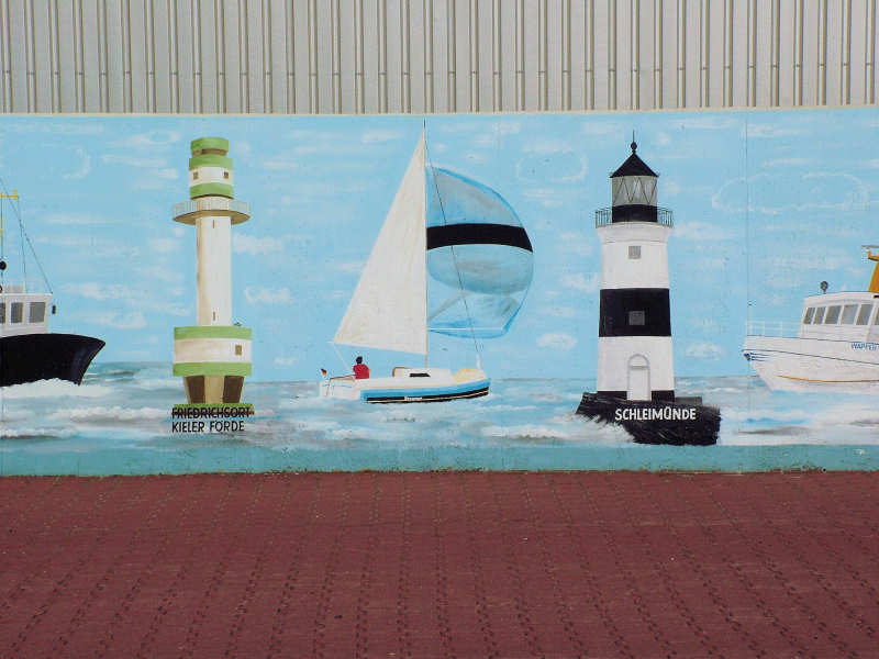 Wilfried Schlegel - Verschiedene Motive an der Hafenmauer (2006)