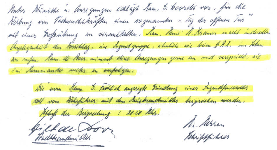 Aufstellung einer Jugendgruppe Aufstellung einer Jugendgruppe