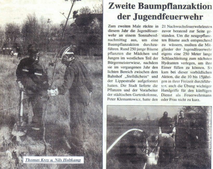 Wieder eine gelungene Baumpflanzaktion - 17.04.1999