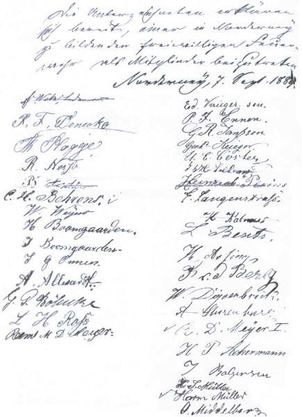 Die Gründung zur F.F. Norderney 1884