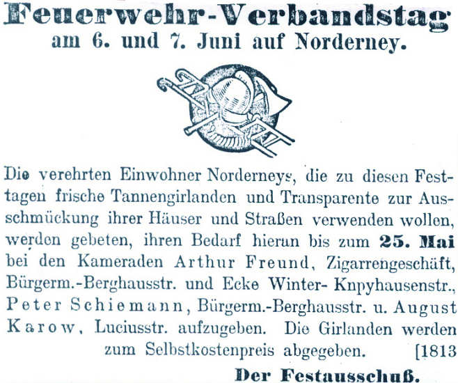 Feuerwehr Verbandstag auf Norderney 1925 Feuerwehr Verbandstag auf Norderney 1925