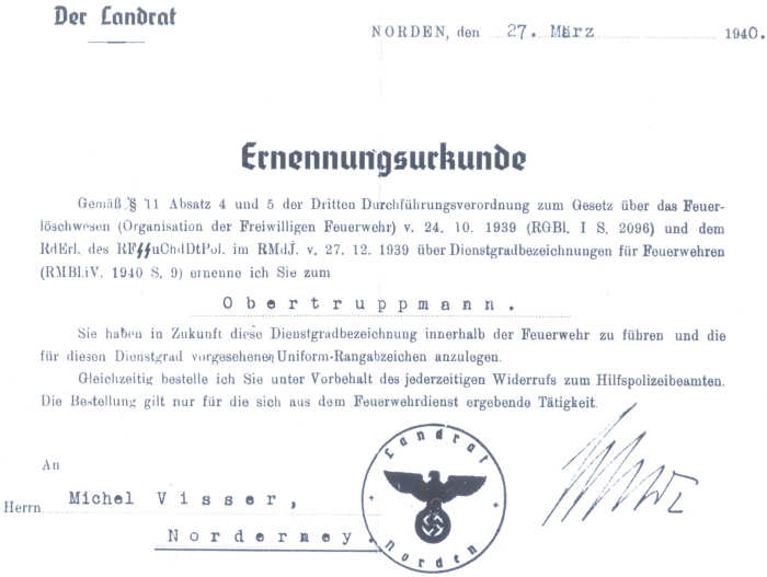 Ernennungsurkunde Ernennungsurkunde