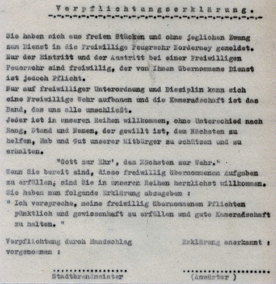 Verpflichtung der Anwärter Verpflichtung der Anwärter