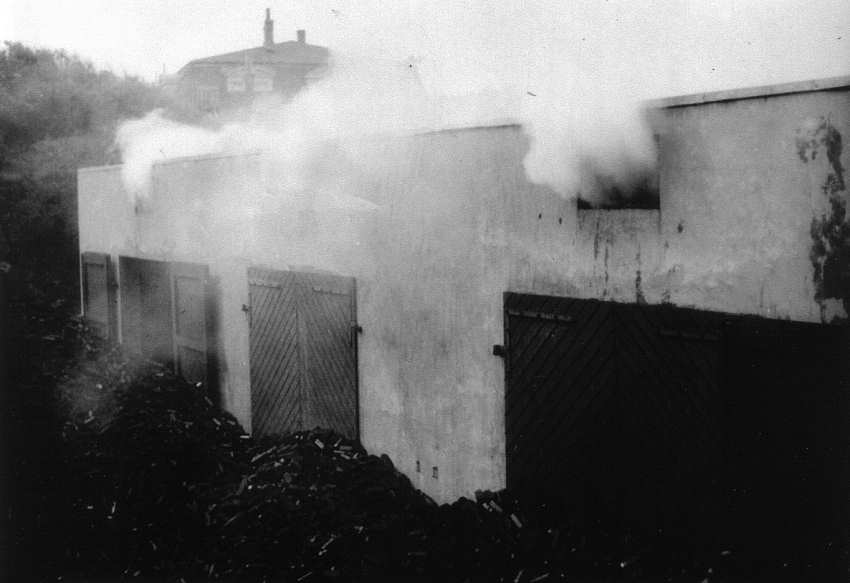 Brand im Kohlenlager des Konsums 05.08.1957 Brand im Kohlenlager des Konsums 05.08.1957