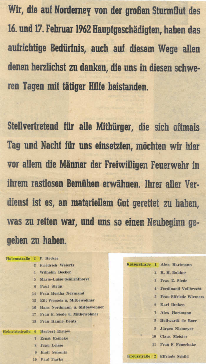 Die schwerste Sturmflut seit 100 Jahren - Februar 1962