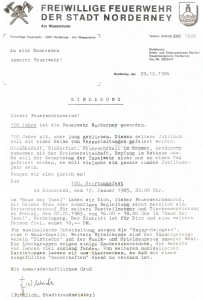 100 Jahre Feuerwehr Norderney - 1985