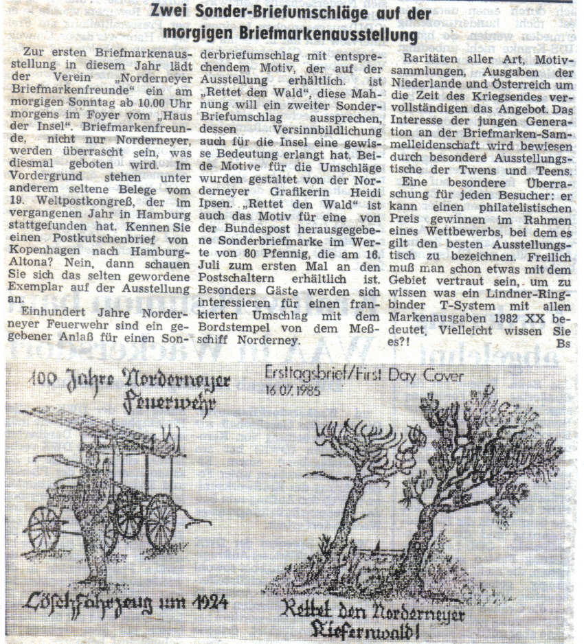 100 Jahre Feuerwehr Norderney - 1985