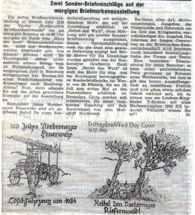 100 Jahre Feuerwehr Norderney - 1985