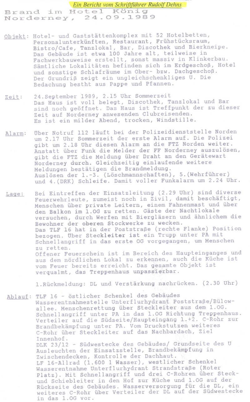 "Hotel König" brennt - 24.09.1989