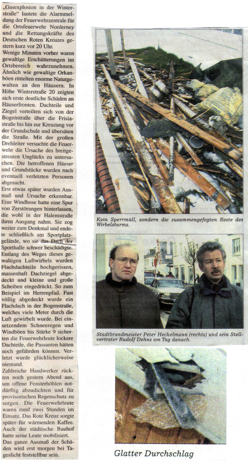 Aufräumarbeiten nach der Windhose