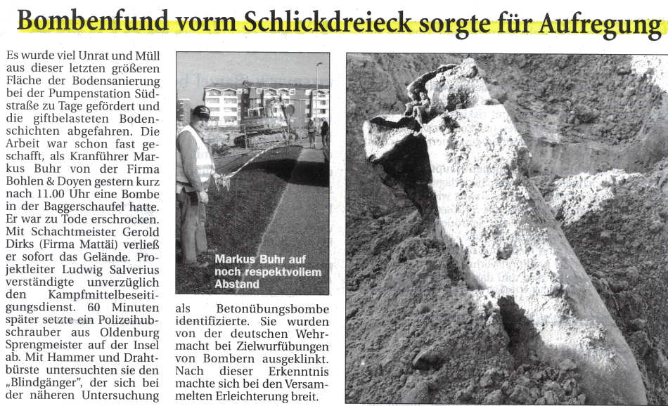 Bombenfund ein großes Rätsel - 12.10.2005
