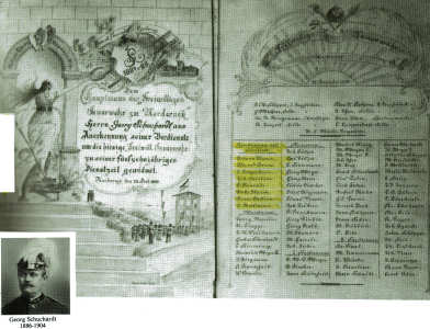 Ehrenurkunde für den Wehrführer Schuchardt - 28.12.1899