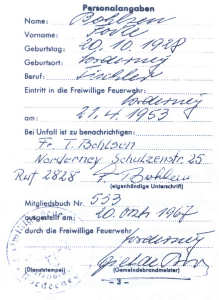 Tambourmajor Fokke Bohlsen