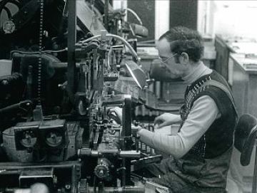 Maschinensetzer Alfred Gillberg.