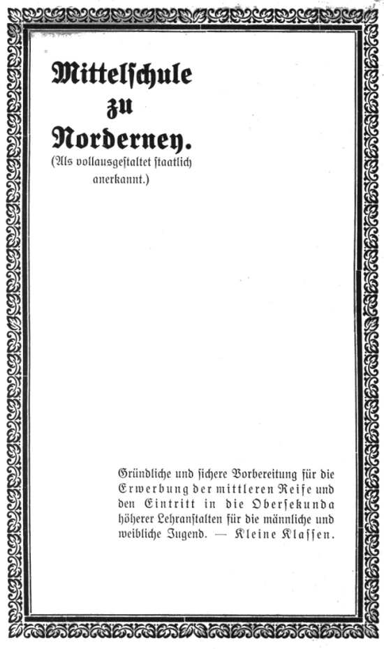 Mittelschule zu Norderney - Seite 1