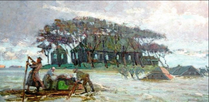 Land unter nach der Sturmflut