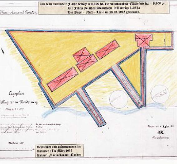 Lageplan der Seeflugstation Norderney