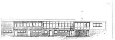 Norderneyer Flugplatzgebäude beim Leuchtturm