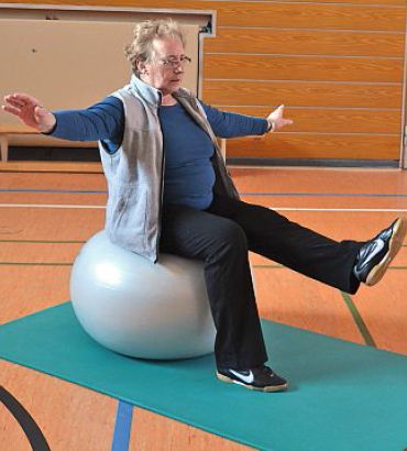 Angelika Ohm bei einer Übung