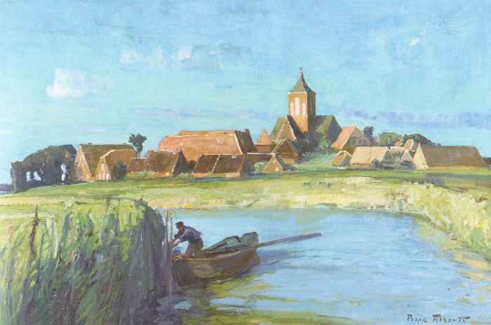 Pilsum - Morgenstimmung / 1932 - Öl auf Leinwand - 80 x 120 cm