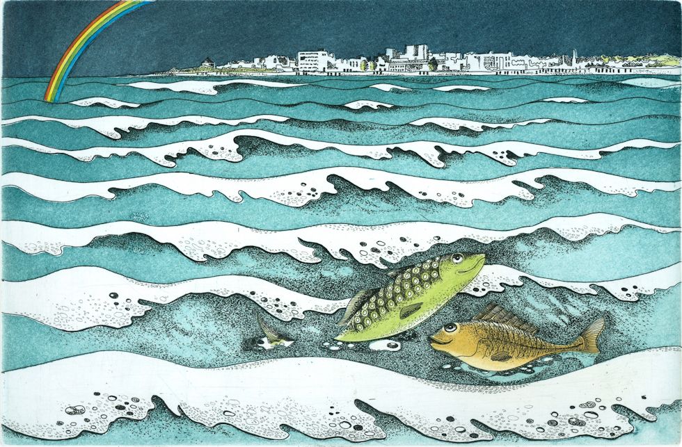 "Zwei Fische vor Norderney" 1984 "Zwei Fische vor Norderney" 1984